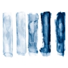 Picture of Blue Watercolor Brush Strokes Peel and Stick Giant Wall Decals