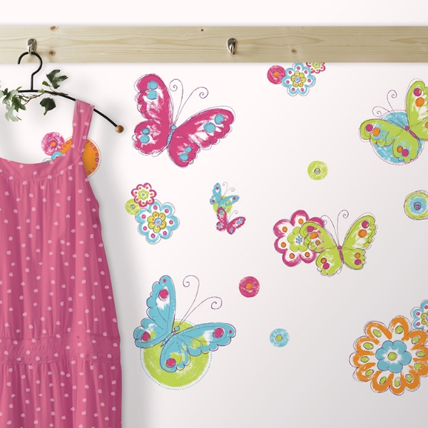 Picture of Brushwork Butterfly Wall Decals