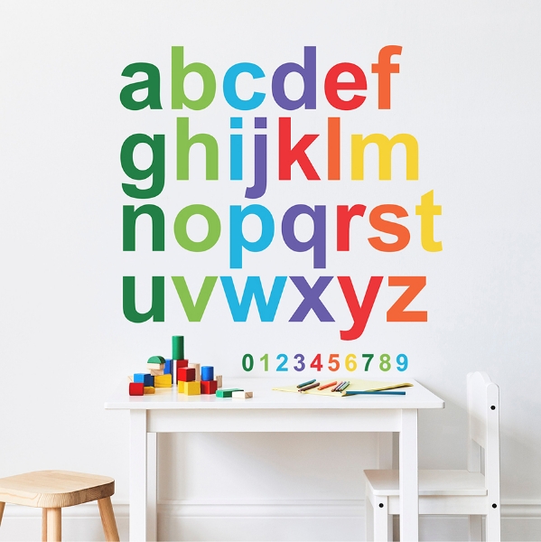 Picture of Colorful Lowercase Alphabet Giant Peel & Stick Wall Decals