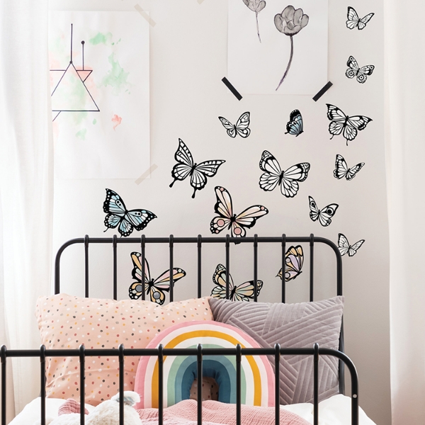 Picture of Color Your Own Butterflies Peel and Stick Wall Decals