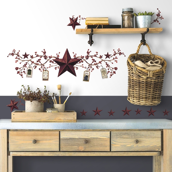 Picture of Country Stars & Berries Wall Decals