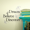 Picture of Dream, Believe, Discover Quote Wall Decals