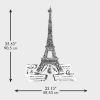 Picture of Eiffel Tower Sketch Peel and Stick Giant Wall Decals