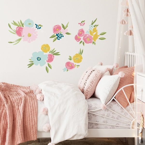 Picture of Exploded Floral Pink Wall Decals