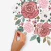 Picture of Floral & Gold Pink Wall Decals