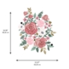 Picture of Floral & Gold Pink Wall Decals