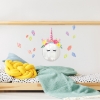 Picture of Floral Unicorn Mirror Wall Decals