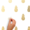 Picture of Gold Pineapple Peel And Stick Wall Decals