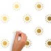 Picture of Gold Sun Peel And Stick Wall Decals