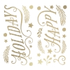 Picture of Happy Holidays Peel And Stick Wall Decals With Metallic Ink