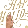 Picture of Happy Holidays Peel And Stick Wall Decals With Metallic Ink