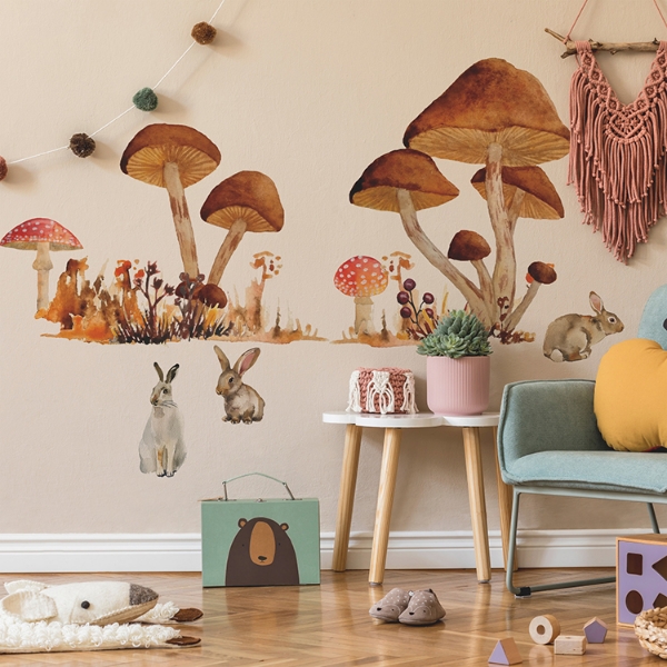 Picture of Mushroom Giant Peel and Stick Wall Decals