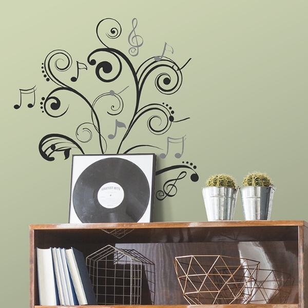 Picture of Music Note Scroll Wall Decals