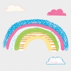 Picture of Pattern Rainbow Peel and Stick Giant Wall Decals