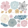 Picture of Perennial Blooms Peel and Stick Giant Wall Decals