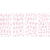 Picture of Pink Brush Script Alphabet Peel and Stick Wall Decals