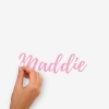 Picture of Pink Brush Script Alphabet Peel and Stick Wall Decals