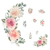 Picture of Pink Roses Peel and Stick Giant Wall Decals