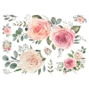 Picture of Pink Roses Peel and Stick Giant Wall Decals