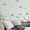 Picture of Retro Christmas Cars Peel and Stick Wall Decals