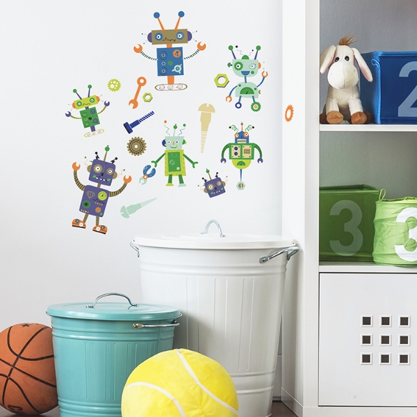 Picture of Robots Peel and Stick Wall Decals