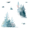 Picture of Watercolor Pine Tree Giant Wall Decals