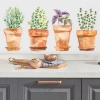 Picture of Watercolor Potted Herbs Peel and Stick Wall Decals