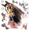 Picture of Watercolor Wild Horses Peel And Stick Giant Wall Decals