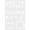 Picture of White Serif Monogram Peel and Stick Giant Wall Decals