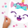 Picture of Like Nastya Unicorn Cat Giant Peel & Stick Wall Decals W/Alphabet