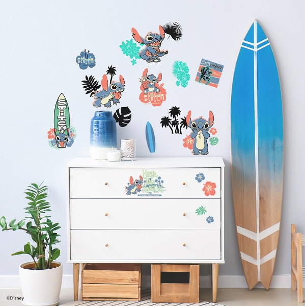 Picture of Stitch SurfS Up Peel & Stick Wall Decals