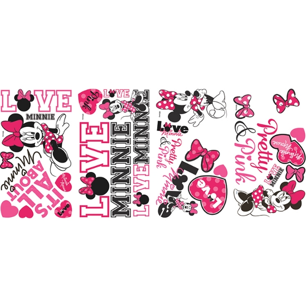 Picture of Minnie Loves Pink Wall Decals