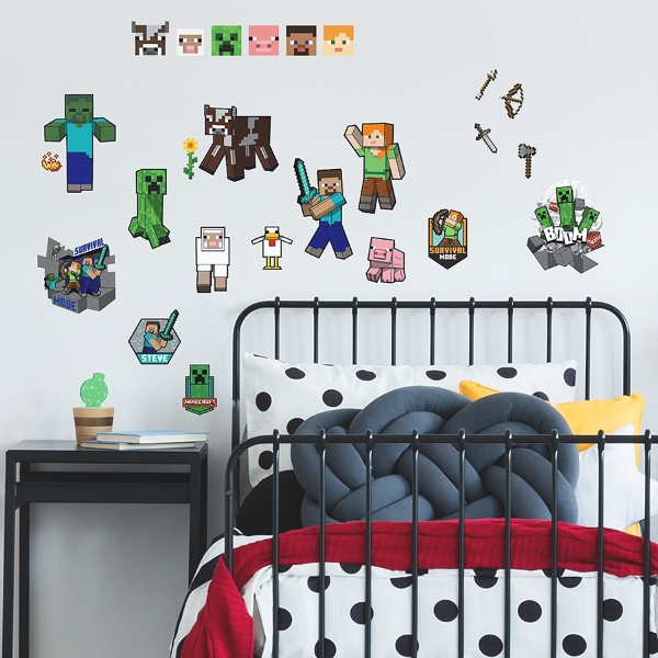 Picture of Minecraft Characters Peel & Stick Wall Decals