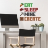 Picture of Minecraft Eat Sleep Mine Create Peel And Stick Wall Decals