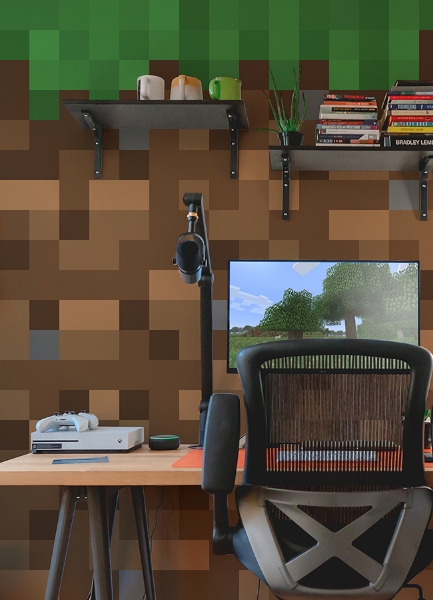 Picture of Minecraft Blocks Peel & Stick Wallpaper Mural