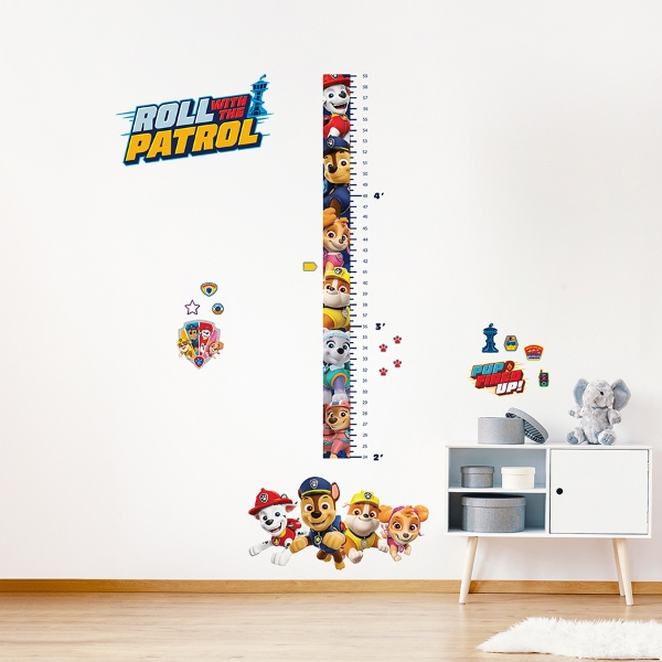 Picture of Paw Patrol Friends Growth Chart Peel and Stick Wall Decals