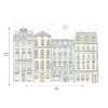 Picture of Illustrated Townhouses Peel and Stick Giant Wall Decals