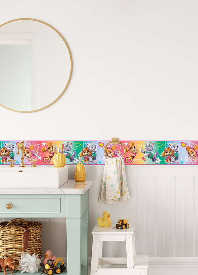 Paw Patrol Skye & Everest Peel & Stick Wallpaper Border | RoomMates Décor