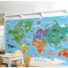 Picture of World Map Peel and Stick Wallpaper Mural