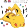 Picture of Pokemon Sleeping Pikachu Giant Peel & Stick Wall Decals