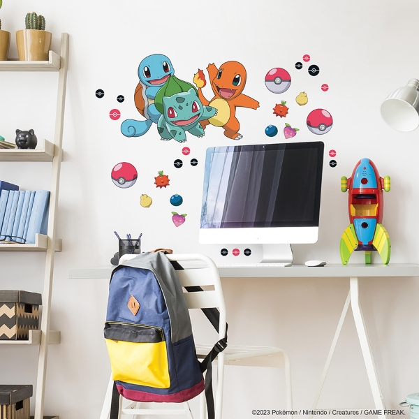 Picture of Pokemon Squirtle, Charizard & Bulbasaur Giant Wall Decals