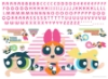 Picture of Powerpuff Girls Giant Peel & Stick Alphabet Personalization Wall Decals