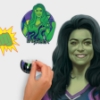 Picture of She Hulk Giant Peel & Stick Wall Decals