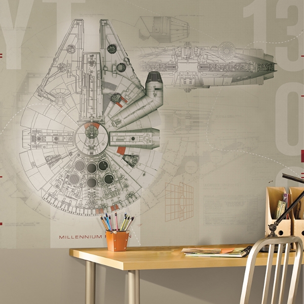 Picture of Star Wars Millennium Falcon Wallpaper Mural