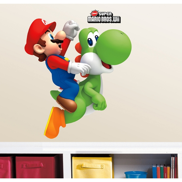 Picture of Yoshi & Mario Giant Wall Decals