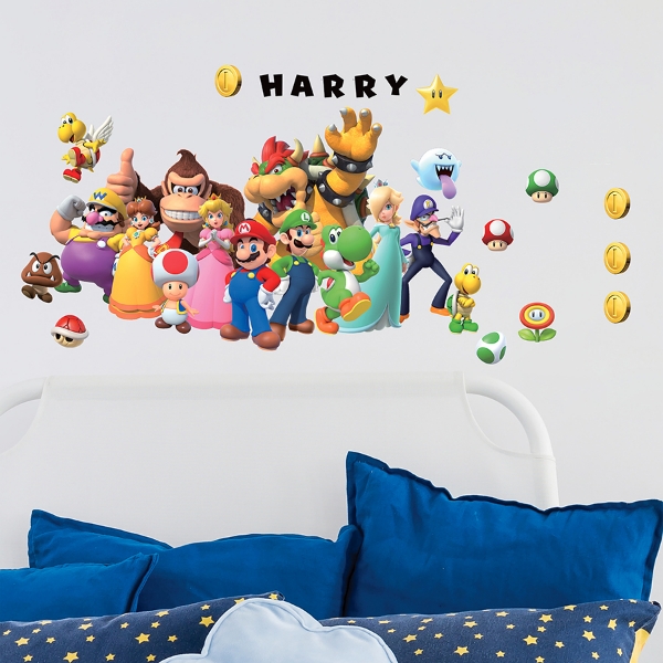 Picture of Super Mario Giant Peel & Stick Wall Decal With Alphabet