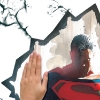 Picture of Alex Ross Superman Cracked Peel And Stick Giant Wall Decal