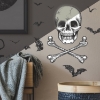 Picture of Skull Glow In The Dark Peel And Stick Giant Wall Decal