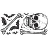 Picture of Skull Glow In The Dark Peel And Stick Giant Wall Decal