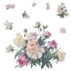 Picture of White and Pink Floral Bouquet Peel and Stick Giant Wall Decals